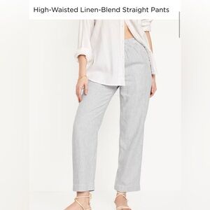 ON High-Waisted Linen Pants! Size XL!  Pull-On Style